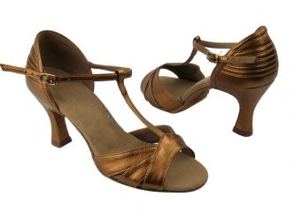 dansschoenen koper leder  